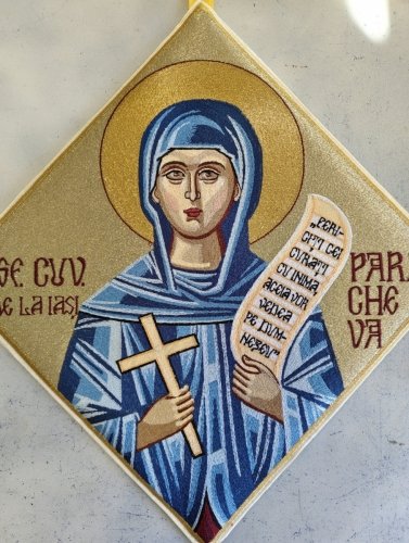 Bedernita Sf Parascheva auriu detaliu